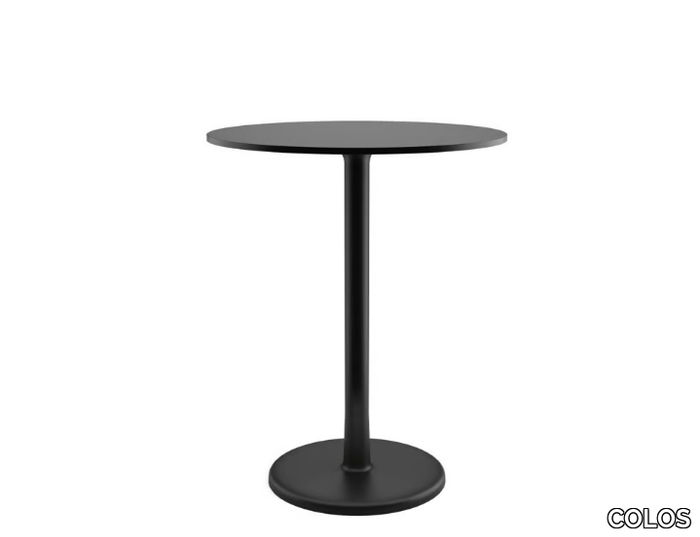 ALFIERE B/T-600 - Round table in painted metal and HPL top _ COLOS