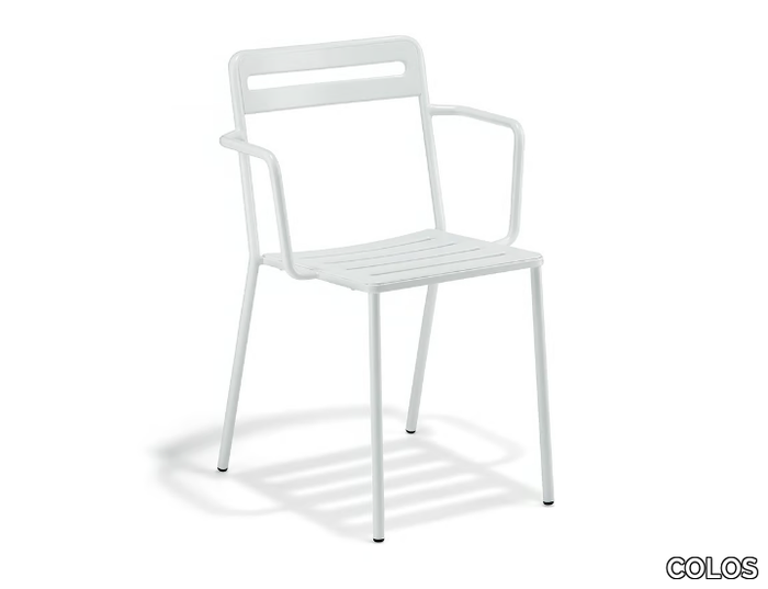 C 1.2/4 - Stackable plate chair with armrests _ COLOS