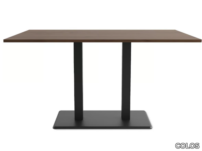 EDGE R - Rectangular table in HPL with cast iron base _ COLOS