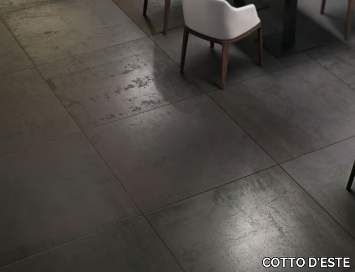 METAL - IRON - Laminated stoneware wall/floor tiles with metal effect _ COTTO D'ESTE