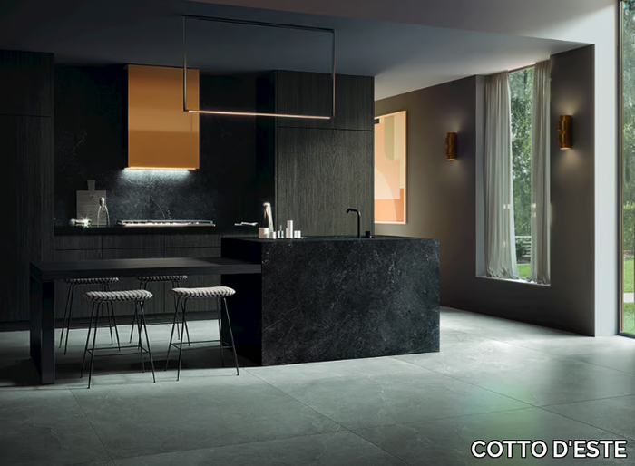 LITHOS CARBON - Porcelain stoneware wall/floor tiles with stone effect _ COTTO D'ESTE