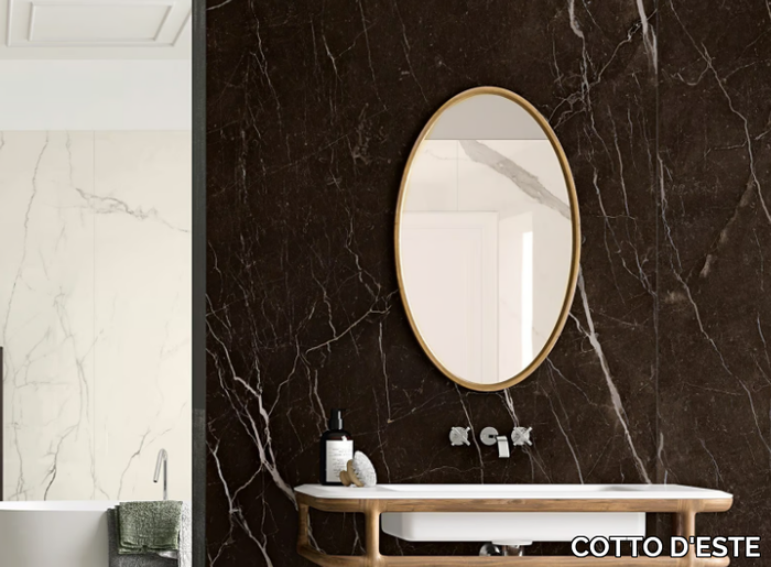 VANITY - DARK BROWN - Laminated stoneware wall/floor tiles with marble effect _ COTTO D'ESTE