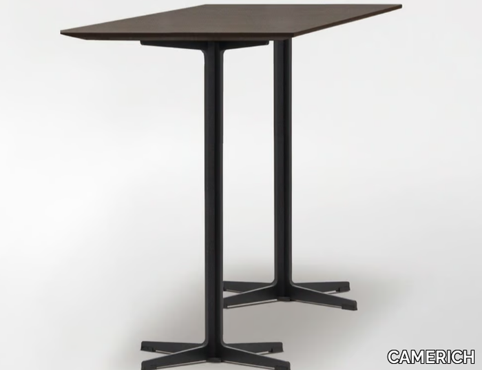 VARY - Rectangular wood veneer high table _ CAMERICH