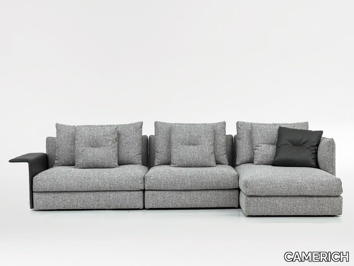 BLOOM - Modular fabric sofa with chaise longue _ CAMERICH