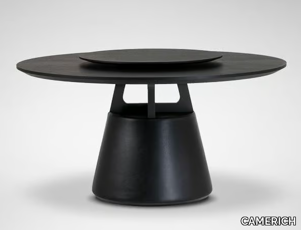 UNITY - Round walnut table with Lazy Susan _ CAMERICH