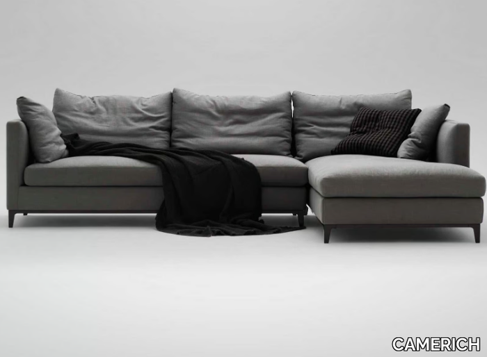 CRESCENT - Sectional fabric sofa with chaise longue _ CAMERICH