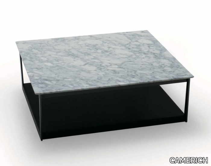 ELEMENT - Square Carrara marble coffee table _ CAMERICH