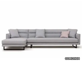 AMOR - Sectional sled base fabric sofa with chaise longue _ CAMERICH