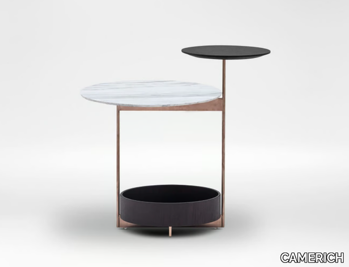 JOY - Coffee table with marble and wooden double top _ CAMERICH