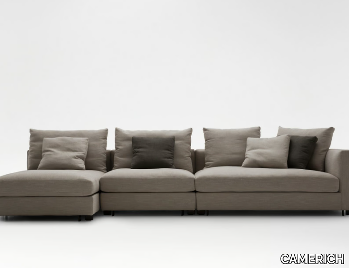 CLOUDS - Modular fabric sofa with chaise longue _ CAMERICH