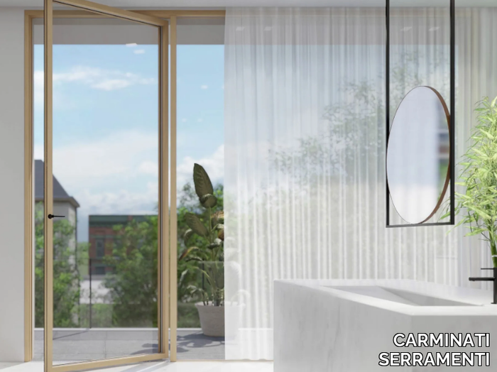 SKYLINE PIVOT - Wooden patio door _ CARMINATI SERRAMENTI