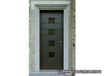 Aluminium and wood entry door - Exterior aluminium and wood entry door _ CARMINATI SERRAMENTI