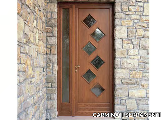 Pine entry door - Exterior glazed pine entry door _ CARMINATI SERRAMENTI