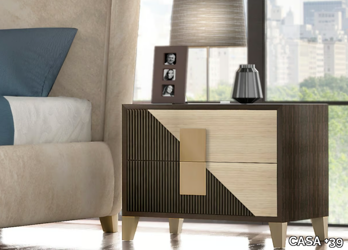 NEW HARMONY - Rectangular bedside table with drawers _ CASA +39