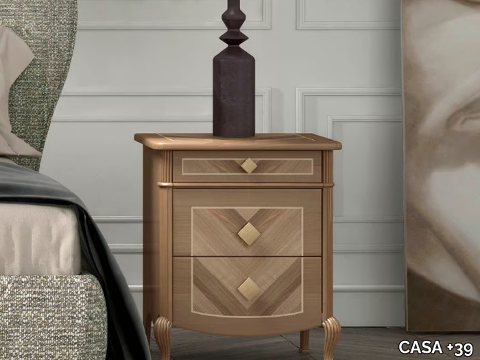 PRESTIGE 2 - Wooden bedside table with drawers _ CASA +39