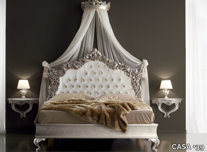 VERDI - Wooden double bed with tufted headboard _ CASA +39