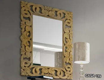 GOLD - Rectangular framed wall-mounted mirror _ CASA +39