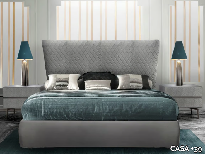 NYX - Upholstered double bed with upholstered headboard _ CASA +39