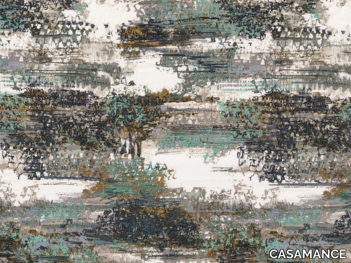 ABSTRACTION - Linen fabric with graphic pattern _ CASAMANCE