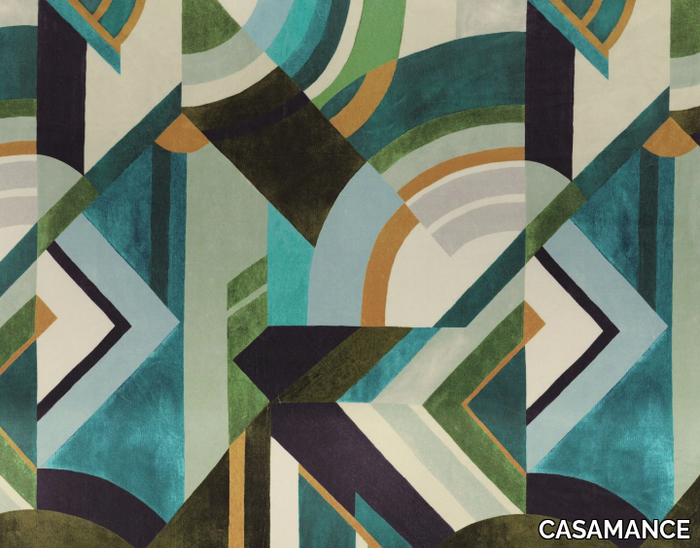 CONVEXE - Washable velvet fabric with graphic pattern _ CASAMANCE