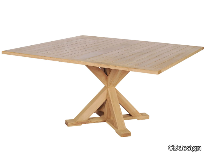 DOLOMITI - Square teak garden table _ CBdesign