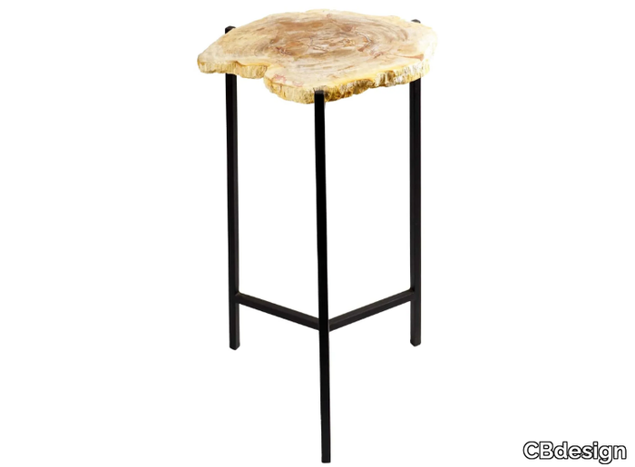 PETRIFIED - Wood and iron high side table _ CBdesign