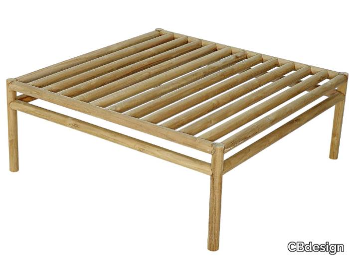 WOO SYSTEM - Square teak garden side table _ CBdesign