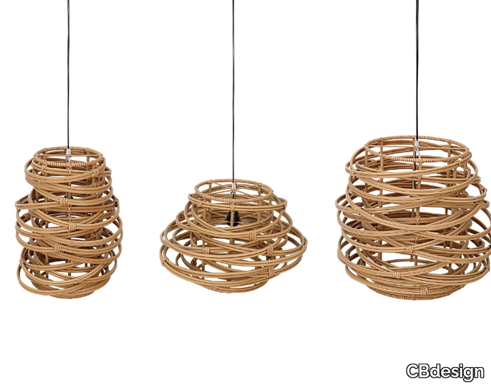 HOLA - Synthetic fibre outdoor pendant lamp _ CBdesign