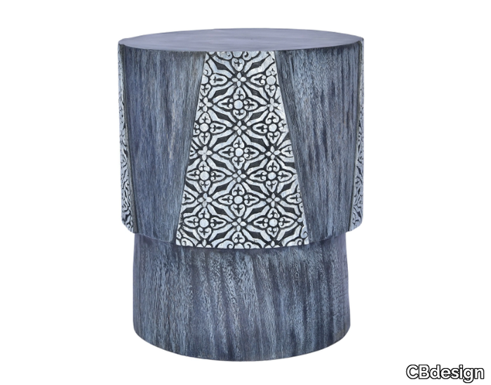 BATIK - Low wooden garden stool _ CBdesign