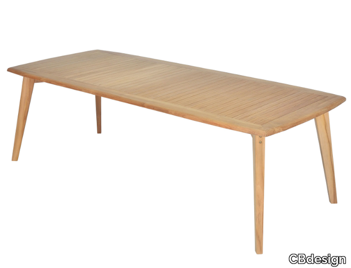 CONTINUUM - Rectangular teak garden table _ CBdesign