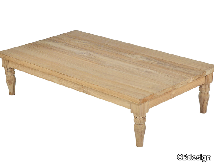 COLONIAL - Rectangular teak garden side table _ CBdesign