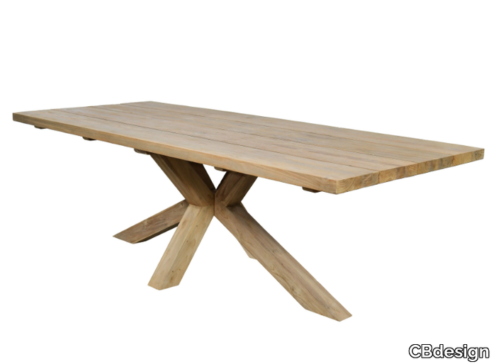 EMELY - Rectangular teak garden table _ CBdesign