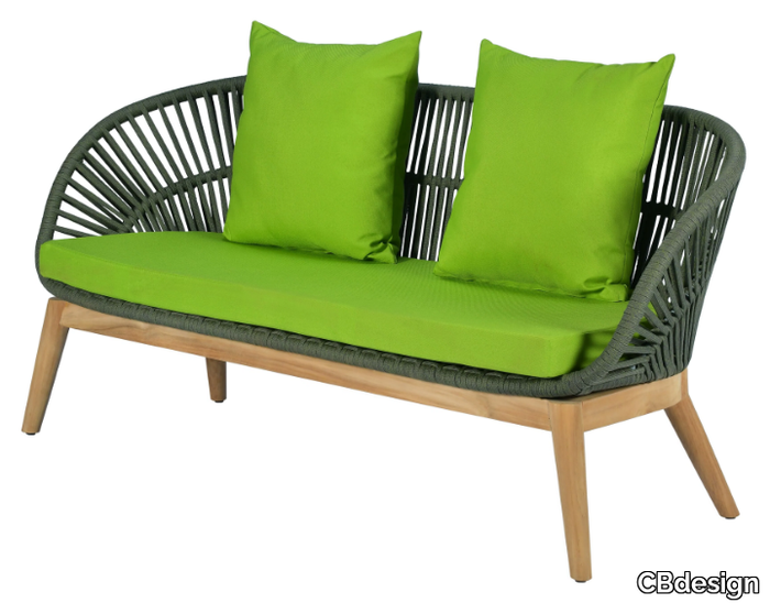 GEMMA - 2 seater synthetic fibre garden sofa _ CBdesign