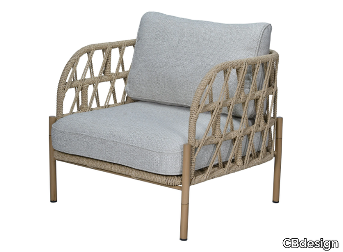 GIORGIA - Fabric garden armchair with armrests _ CBdesign