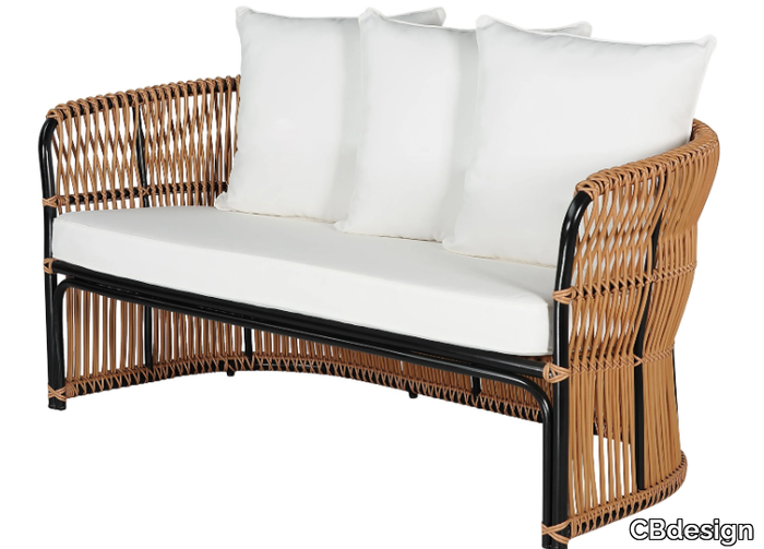 GRENADA XL - 2 seater synthetic fibre garden sofa _ CBdesign