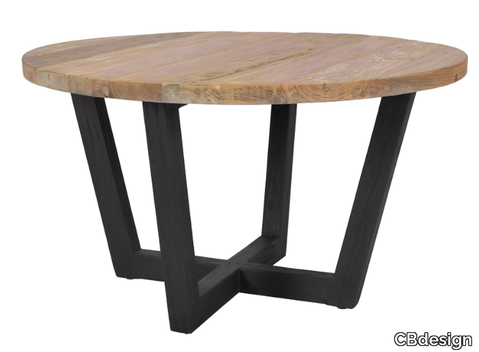 KAL 2V - Round teak garden side table _ CBdesign