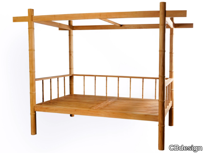 SAUVAGE - Canopy teak garden bed _ CBdesign