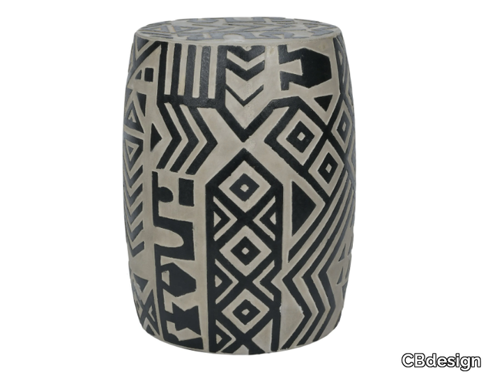 SPACE PRIMITIVE 1 - Low fiber cement garden stool _ CBdesign