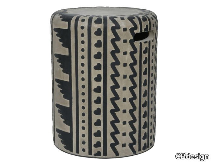 SPACE PRIMITIVE 2 - Low fiber cement garden stool _ CBdesign