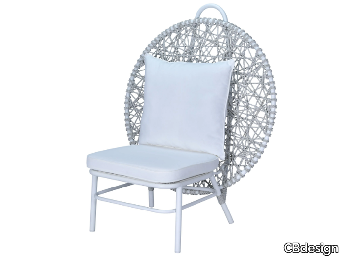 STELLA - Synthetic fibre and aluminium garden armchair _ CBdesign