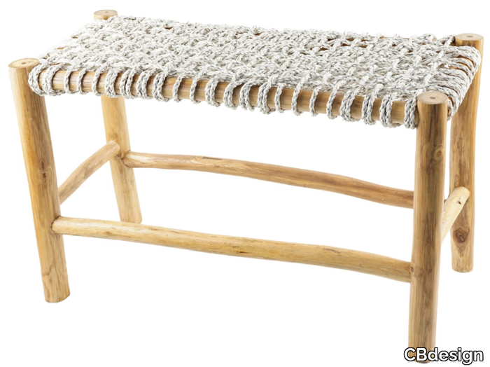 THEO - Teak and rope garden bench _ CBdesign