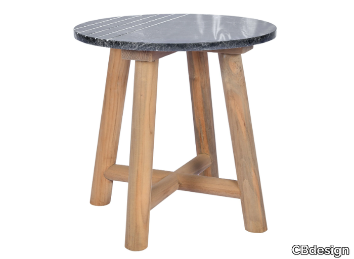 UBUD - Round marble garden side table _ CBdesign