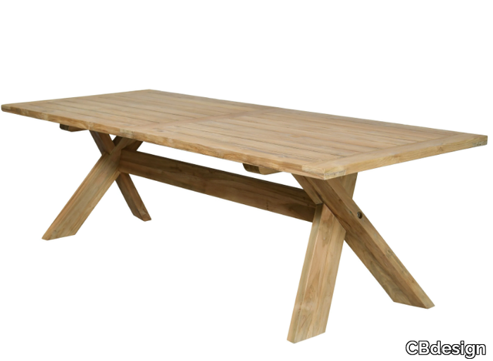 WESTLY - Rectangular teak garden table _ CBdesign