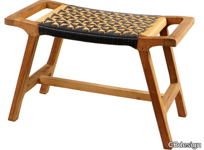 ZOCO - Low teak garden stool _ CBdesign