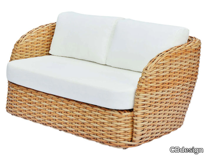 NUT - 3 seater fabric garden sofa with removable cover _ CBdesign