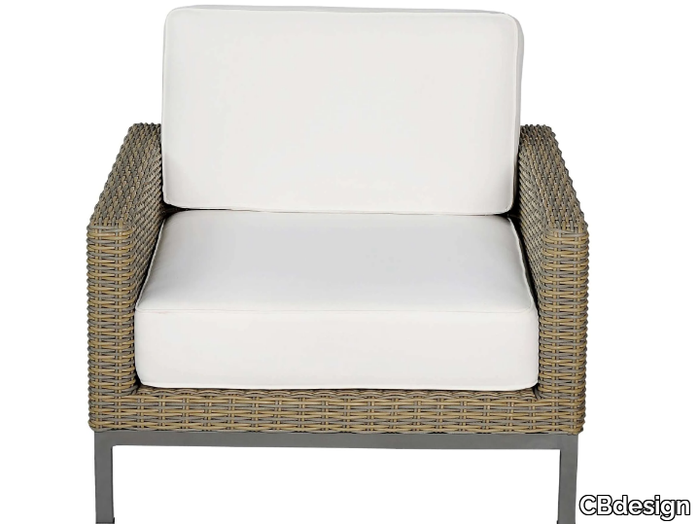 OPERA - Fabric garden armchair with armrests _ CBdesign