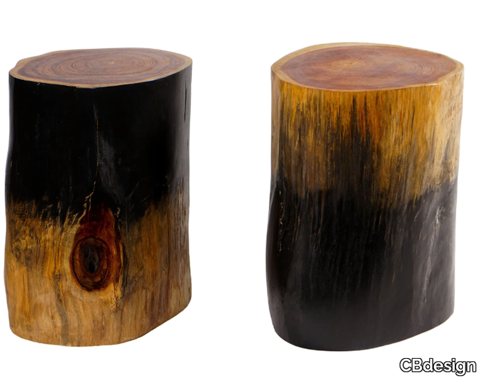 SAUVAGE - Teak garden stool _ CBdesign