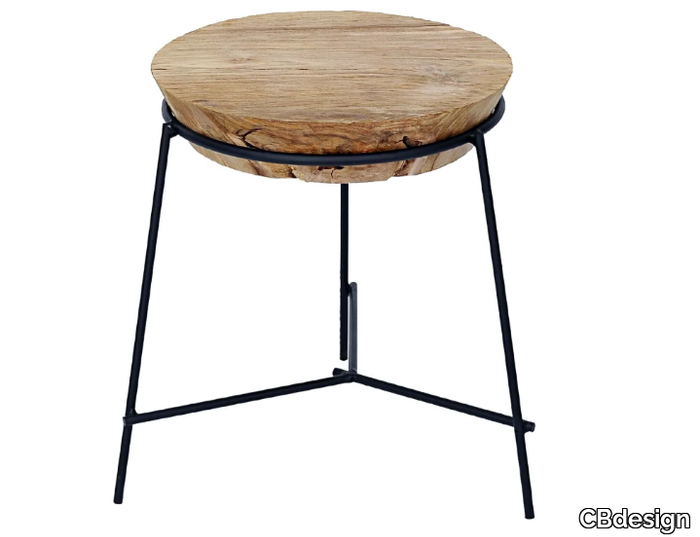 CHIO - Round teak garden side table _ CBdesign