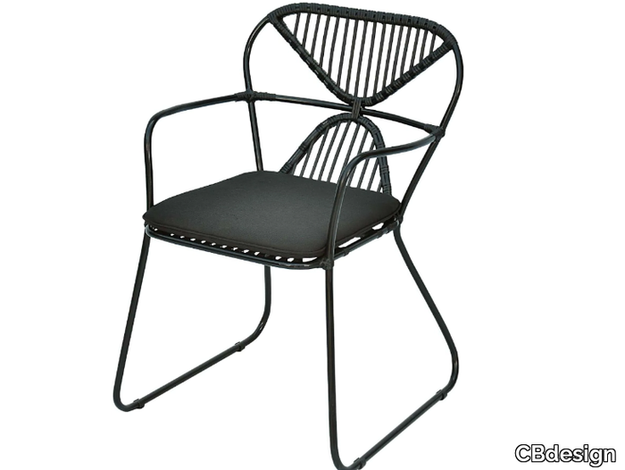 GLORIA - Sled base aluminium garden chair _ CBdesign