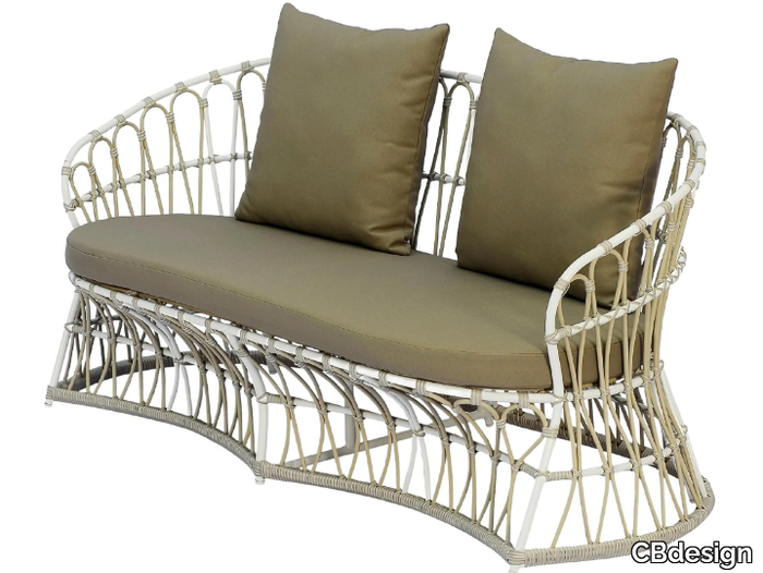 MARGHERITA - 2 seater aluminium garden sofa _ CBdesign